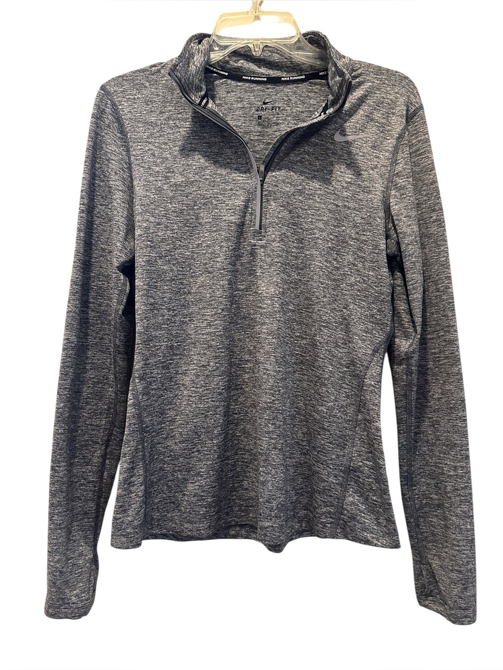 Nike Women’s Running Dri-FIT 1/4 Zip Long Sleeve Pullover Top Gray S Activewear